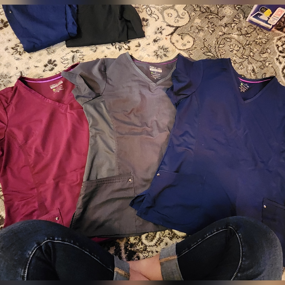 3 XL scrub shirts